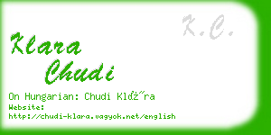 klara chudi business card